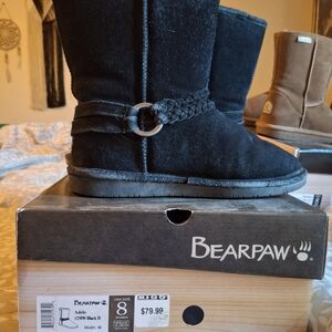 Bearpaw Black Suede Boots